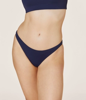 The Cheeky Bikini Bottom - Flat - Navy classic swimwear for women, everyday swimwear ladies