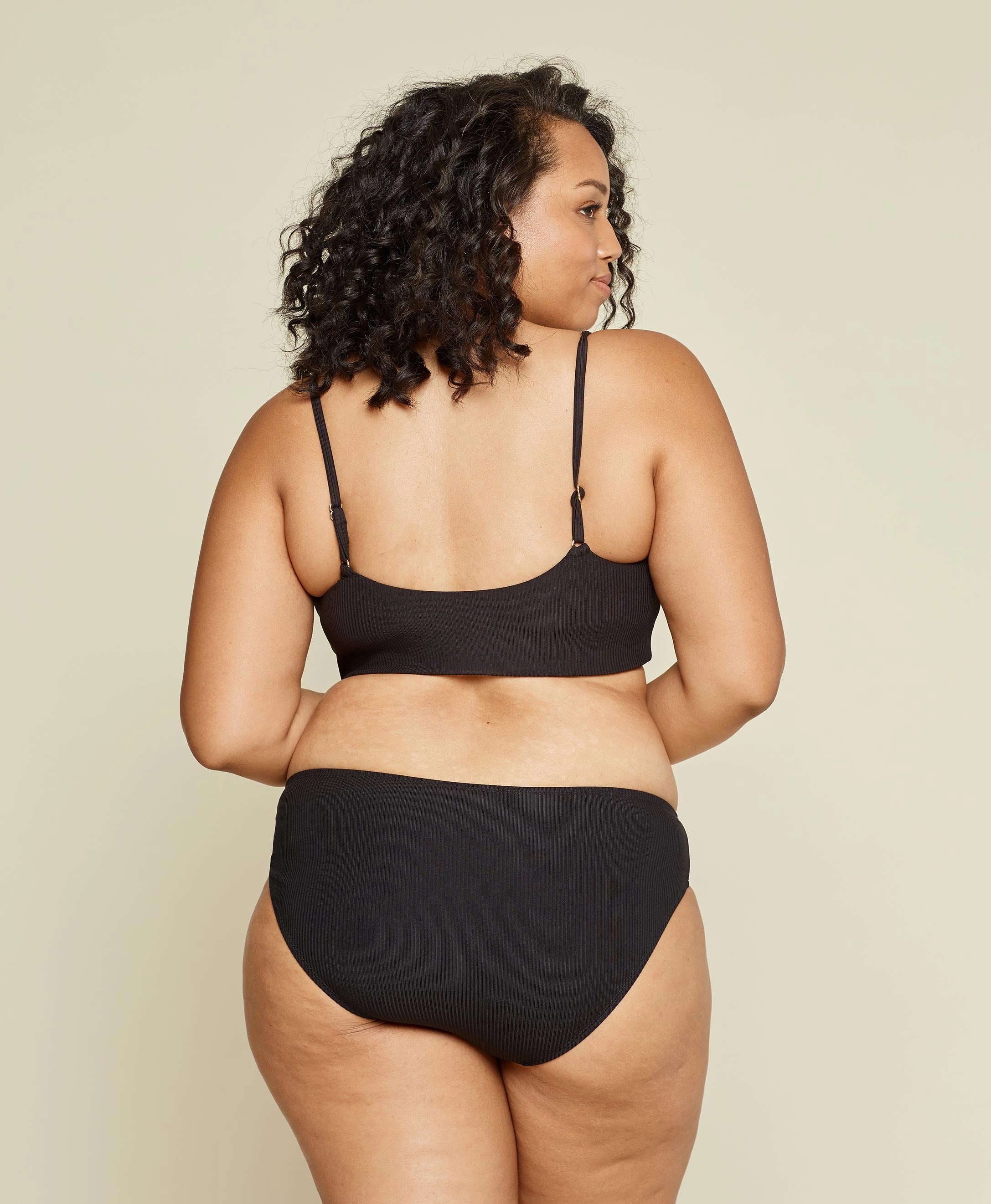 The Classic Bikini Bottom - Ribbed - Black