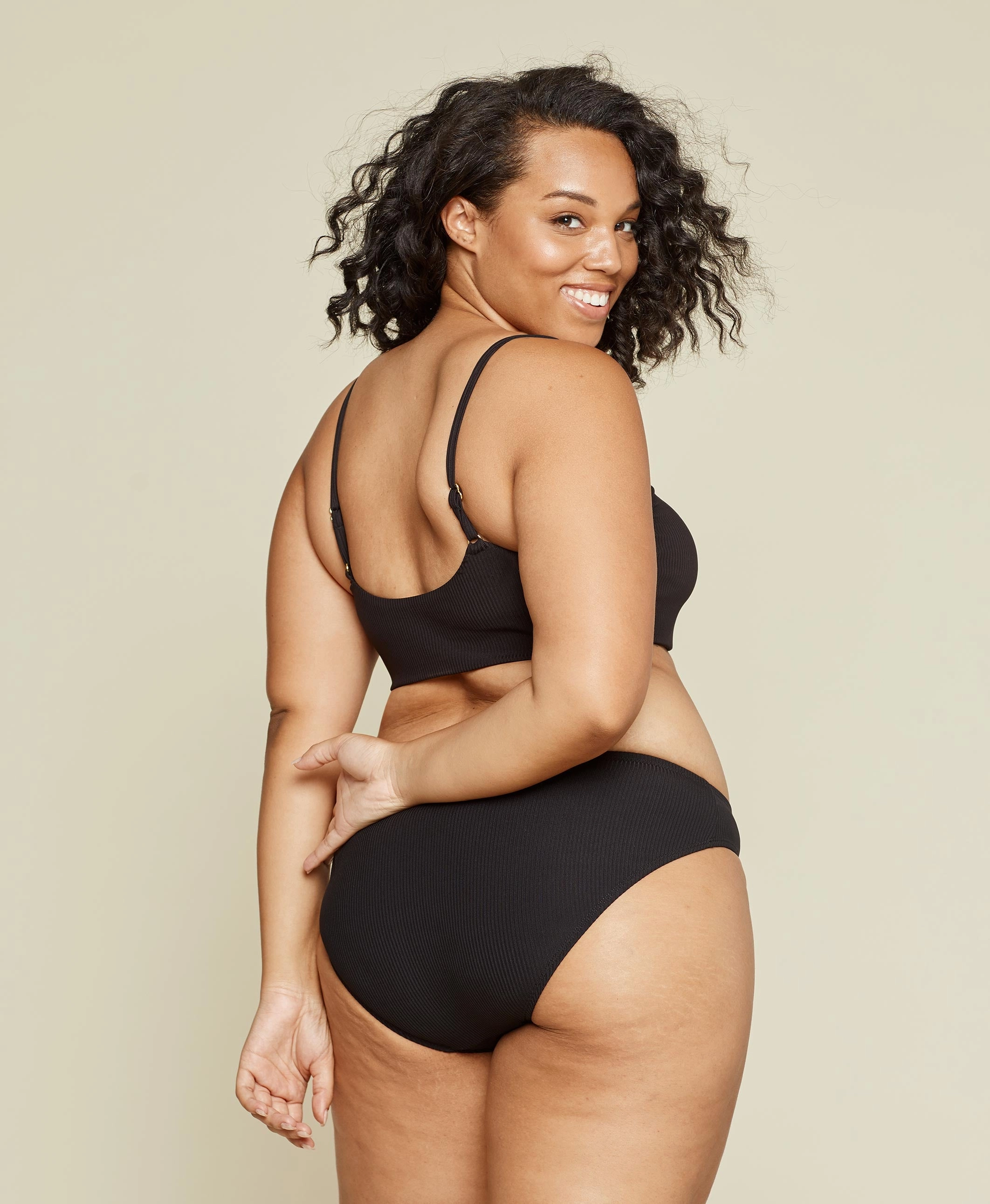 The Classic Bikini Bottom - Ribbed - Black