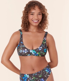 The Delray Bikini Top - Eco Nylon - Wildflowers luxury womens swimwear, swimwear for beach vacation