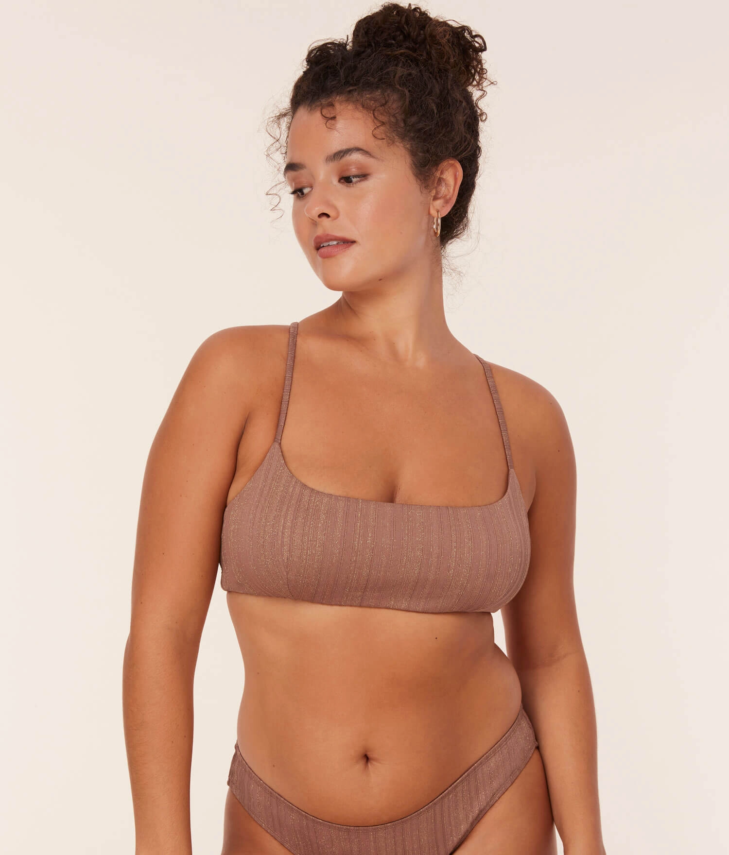 The Fiji Bikini Top - Sparkle - Latte