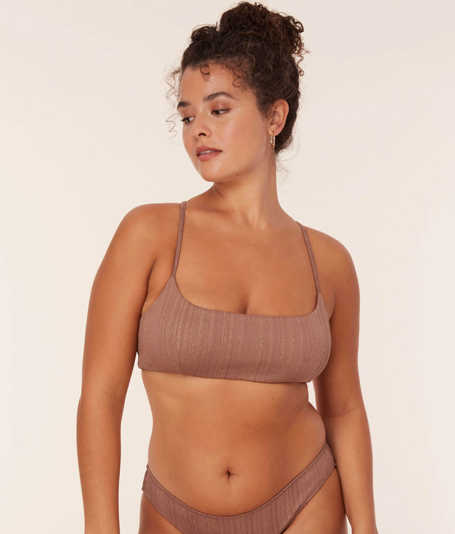 The Fiji Bikini Top - Sparkle - Latte