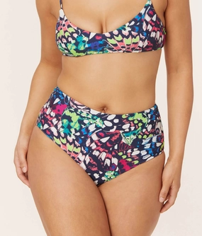 The High Waist Bikini Bottom - Eco Nylon - Butterfly luxury womens swimwear, swimwear for beach vacation