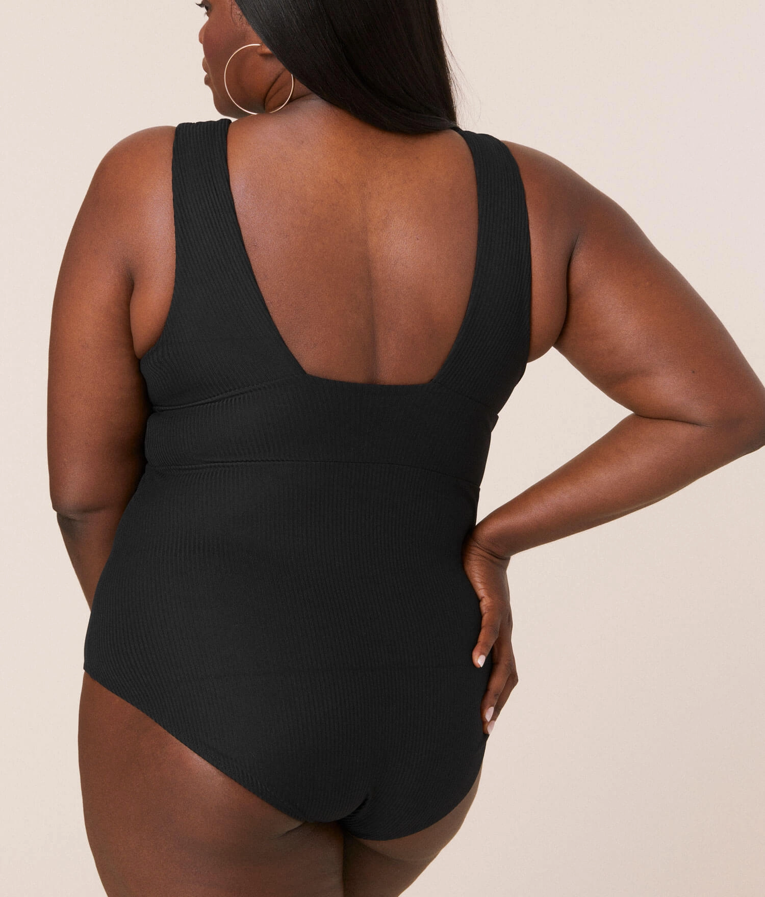 The Mykonos One Piece - Ribbed - Black - Classic