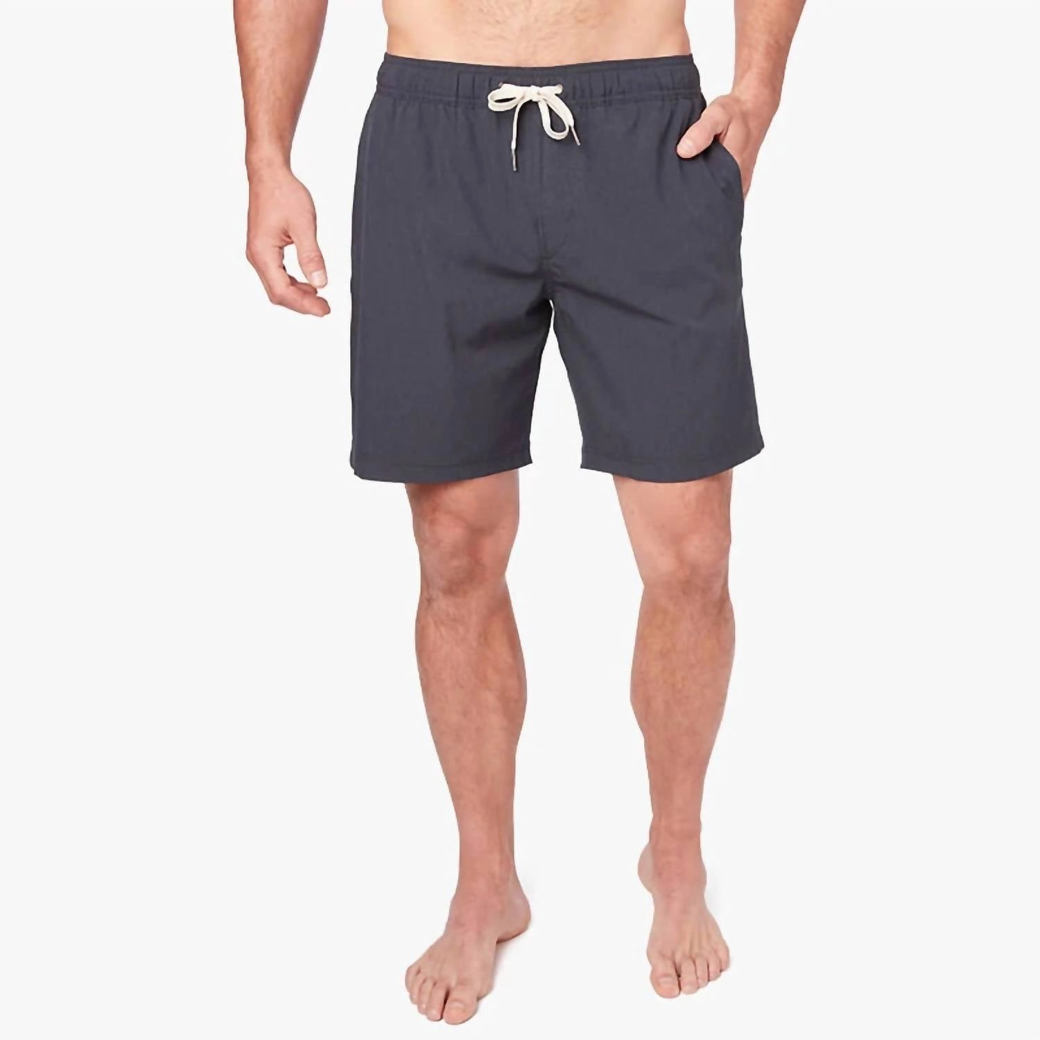 The One Short In Navy mens full coverage swimwear, stylish mens swim trunks