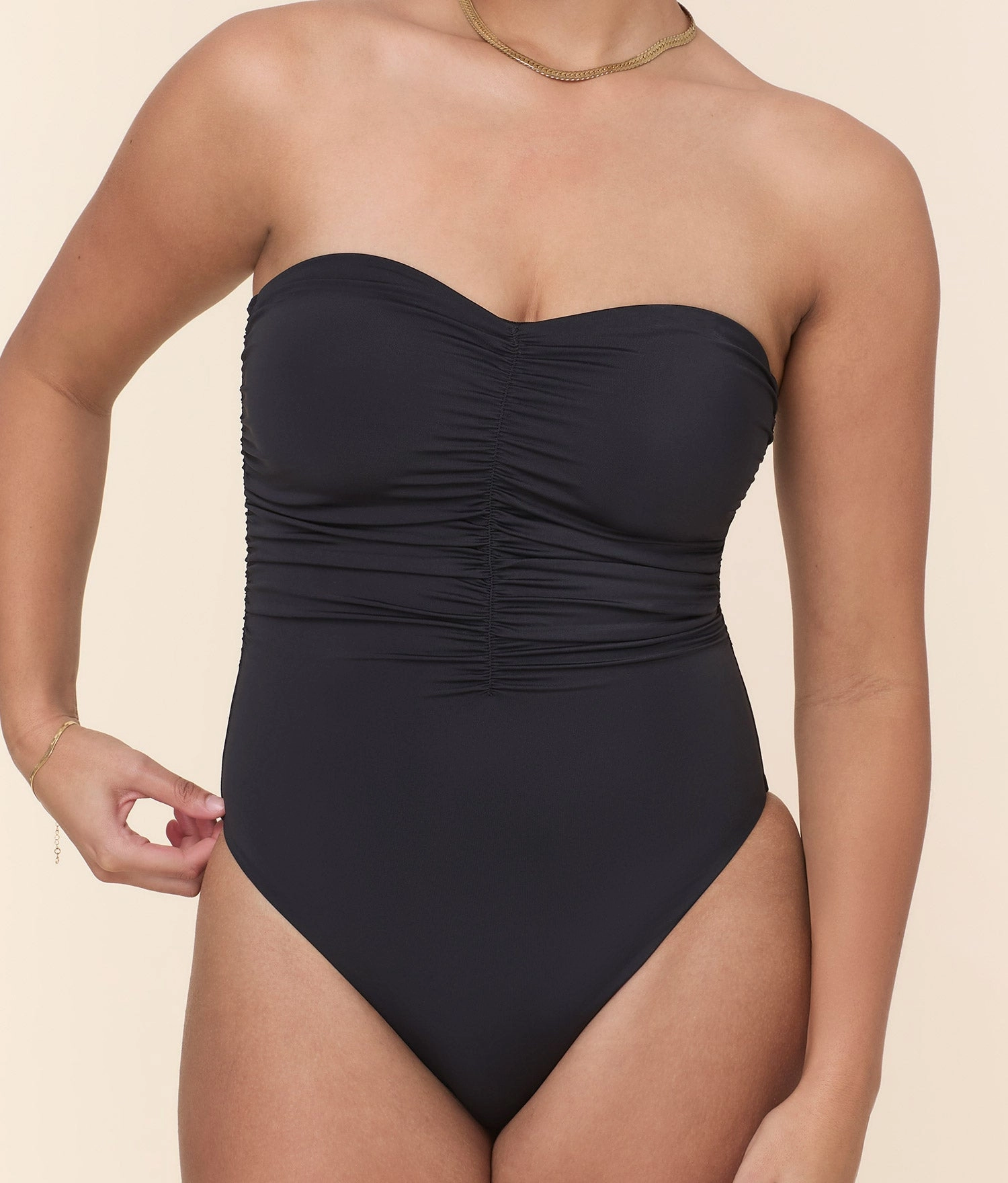 The Pana One Piece - Eco Nylon - Black - Long Torso