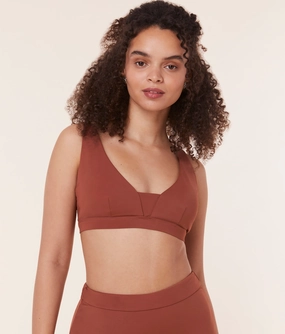 The Tahiti Bikini Top - Eco Nylon - Sequoia classic swimwear for women, everyday swimwear ladies