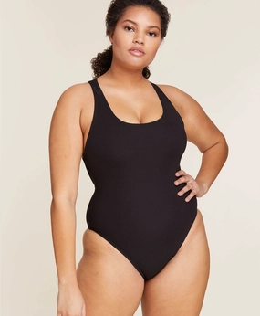 The Tulum One Piece - Ribbed - Black - Classic classic swimwear for women, everyday swimwear ladies