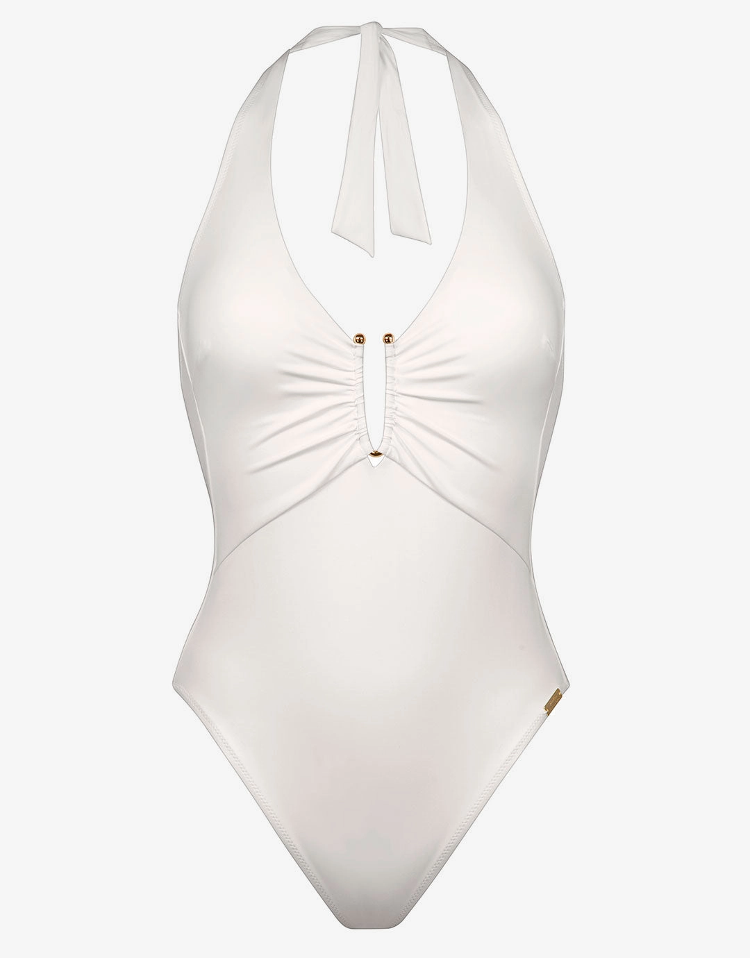 The White Collection Halter Swimsuit - Natural White cup sized swimwear women, supportive swimsuits for large bust