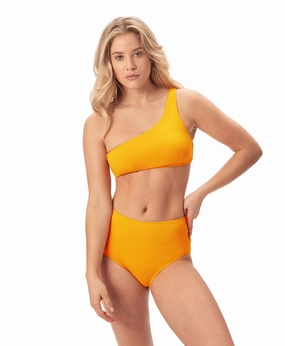 The Wynwood Bikini Top - Flat - Turmeric luxury womens swimwear, swimwear for beach vacation