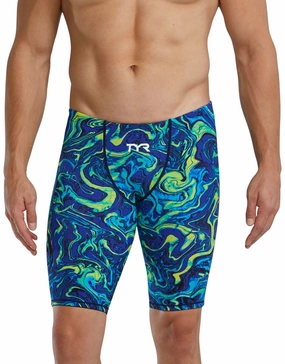 Thresher Hyperblitz Swim Jammer Limited Edition- Blue/Green competitive swimwear for men, mens racing swimsuits
