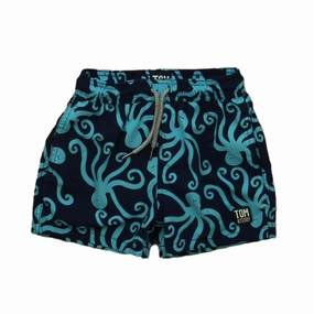 Tom & Teddy Boys Navy | Blue Octopus Trunks boys swimwear sets, boys swim trunks