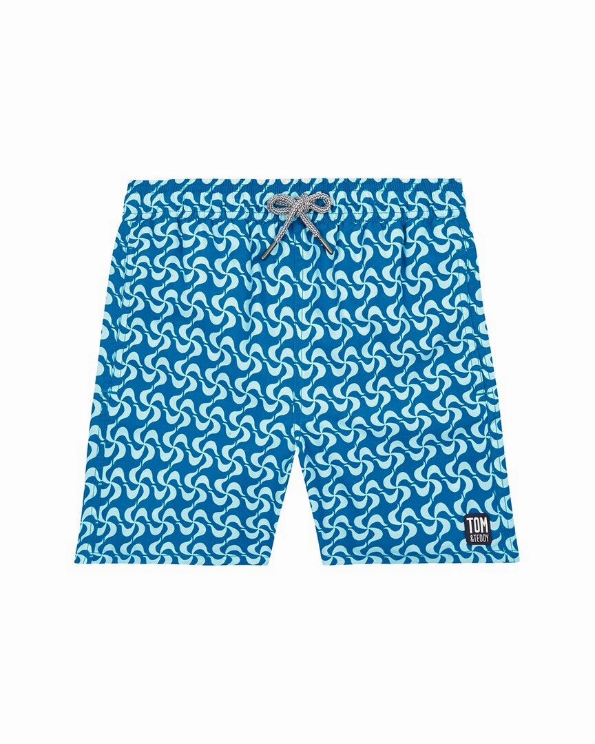 Tom & Teddy Mediterranean Tiles Swim Short boys swimwear sets, boys swim trunks