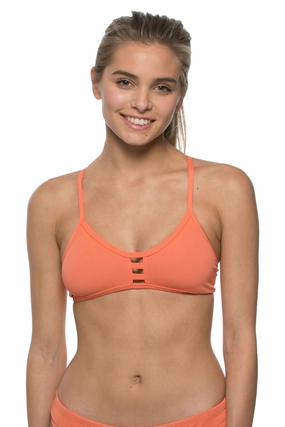 Tomcat Bikini Top - Nectarine mix and match bikinis, stylish women's bikini options