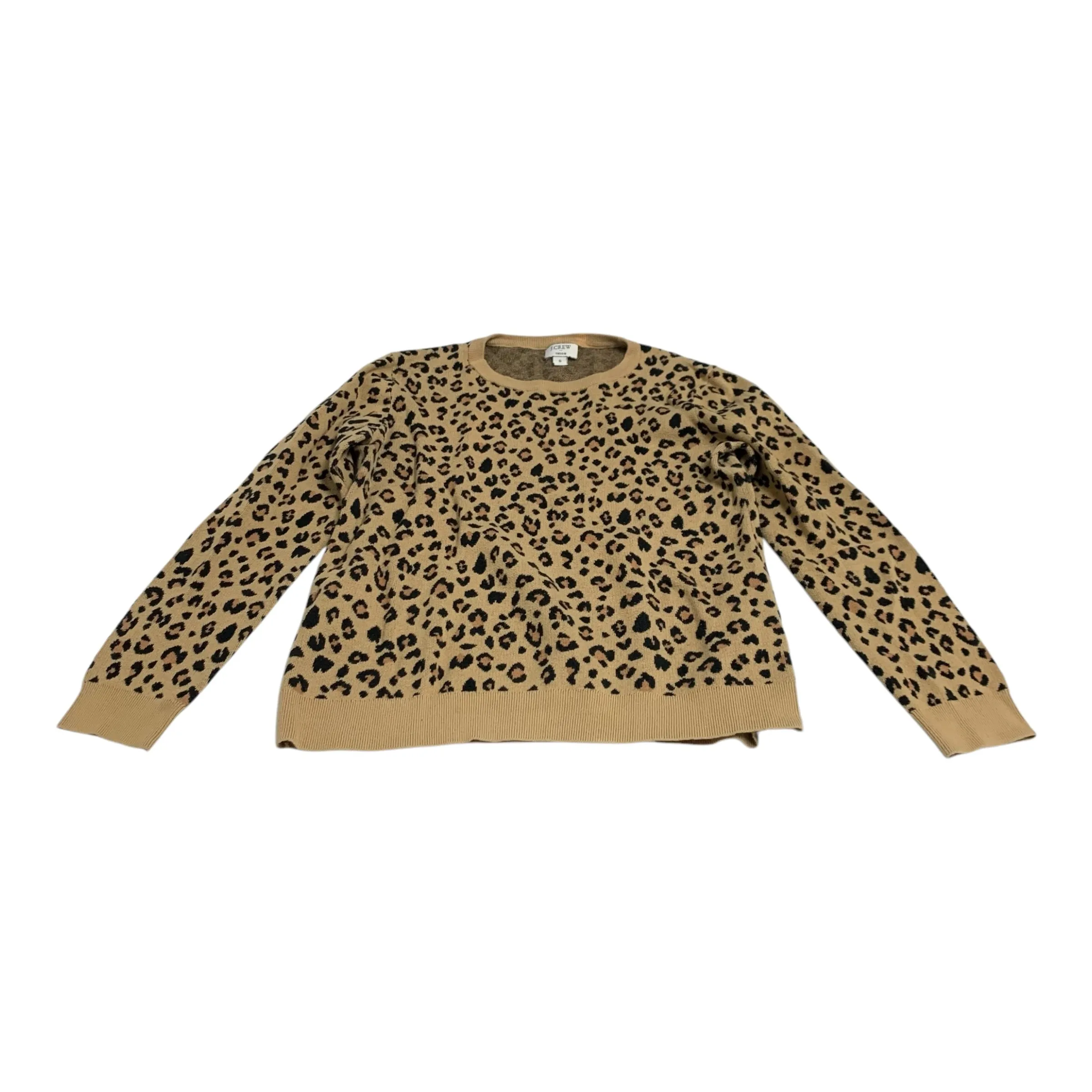Top Long Sleeve By J. Crew In Animal Print, Size: S j crew