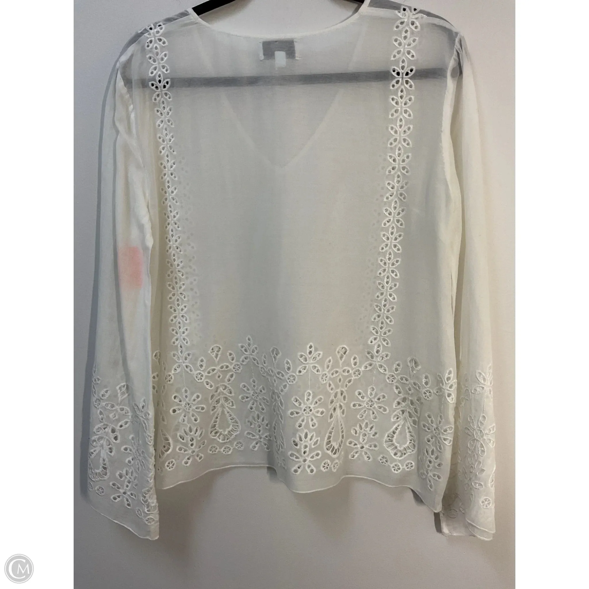 Top Long Sleeve By Johnny Was In Cream, Size: S Johnny Was Clothing