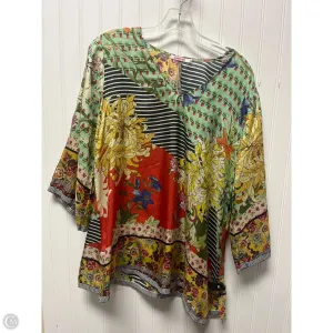 Top Long Sleeve By Johnny Was In Green & Yellow, Size: S Johnny Was Clothing