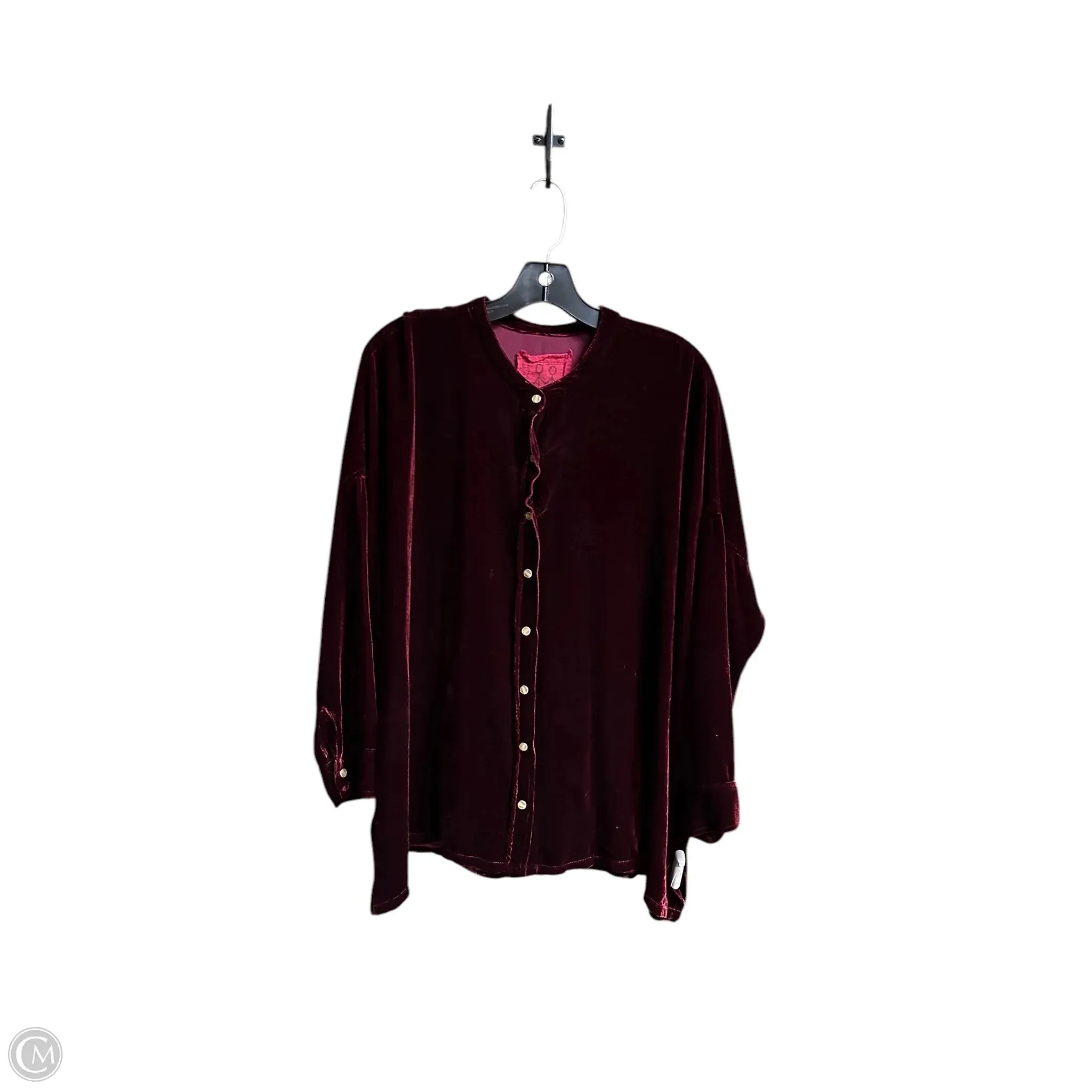 Top Long Sleeve By Johnny Was In Maroon, Size: Xs Johnny Was Clothing