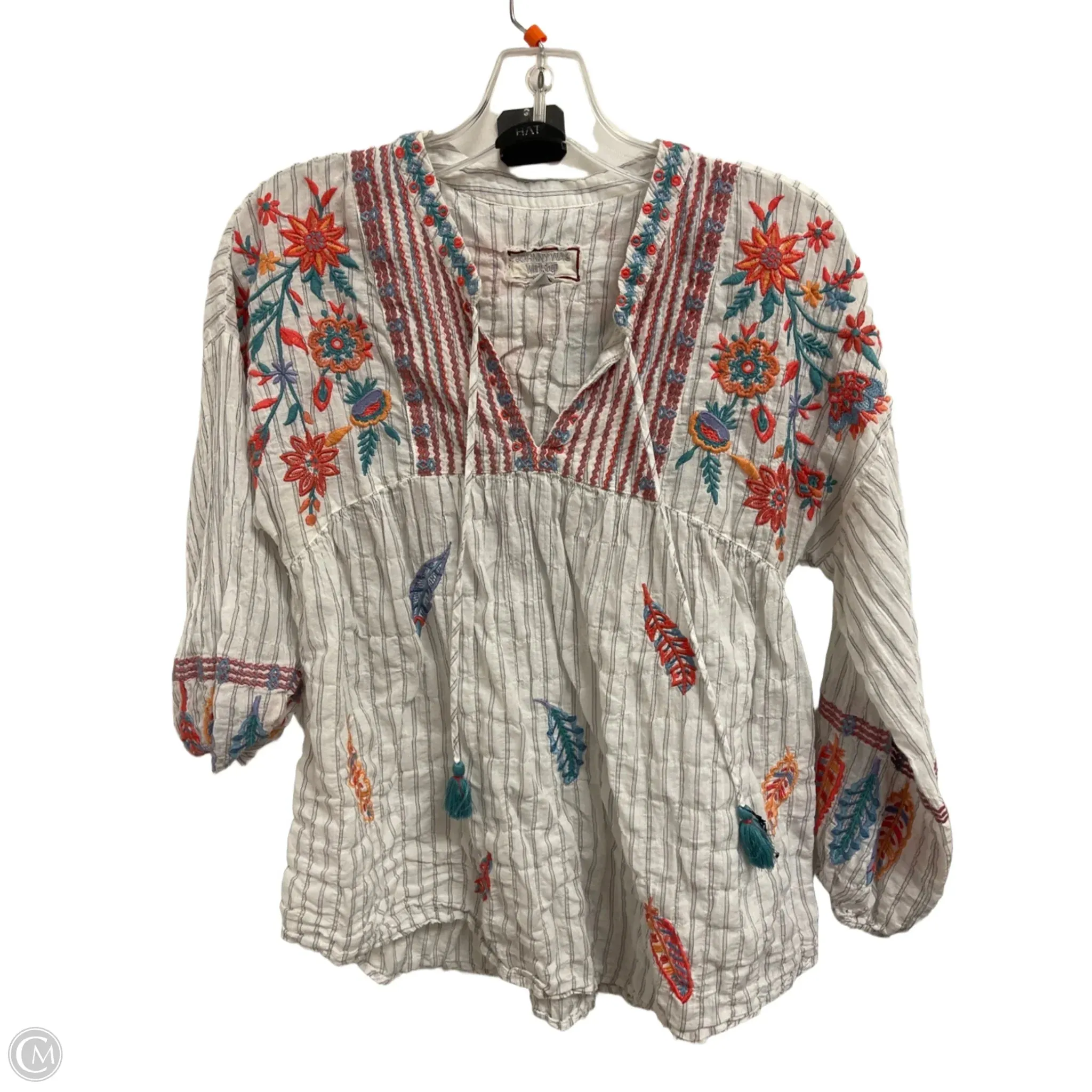 Top Long Sleeve By Johnny Was In White, Size: S Johnny Was Clothing