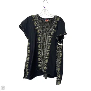 Top Short Sleeve By Johnny Was In Black, Size: Xl Johnny Was Clothing