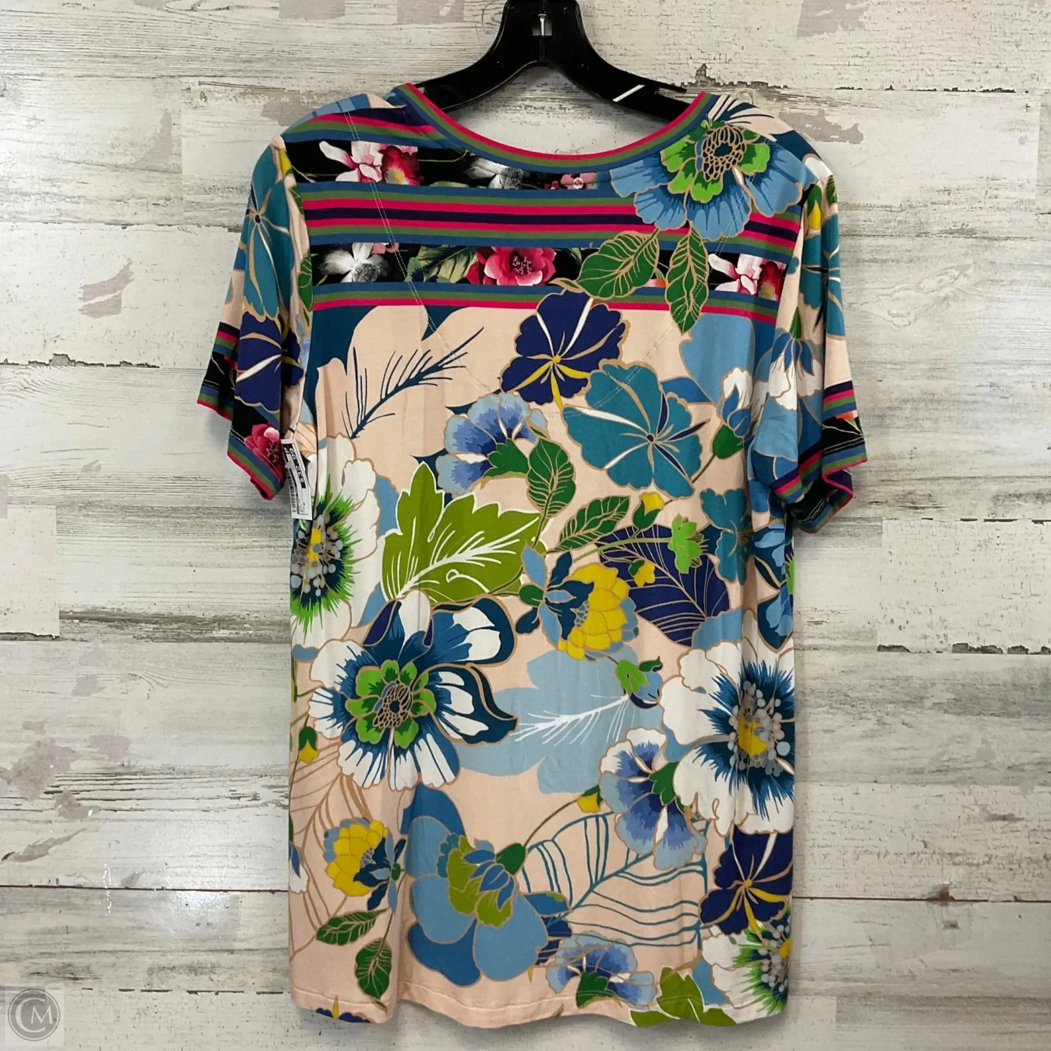 Top Short Sleeve By Johnny Was In Blue, Size: M Johnny Was Clothing