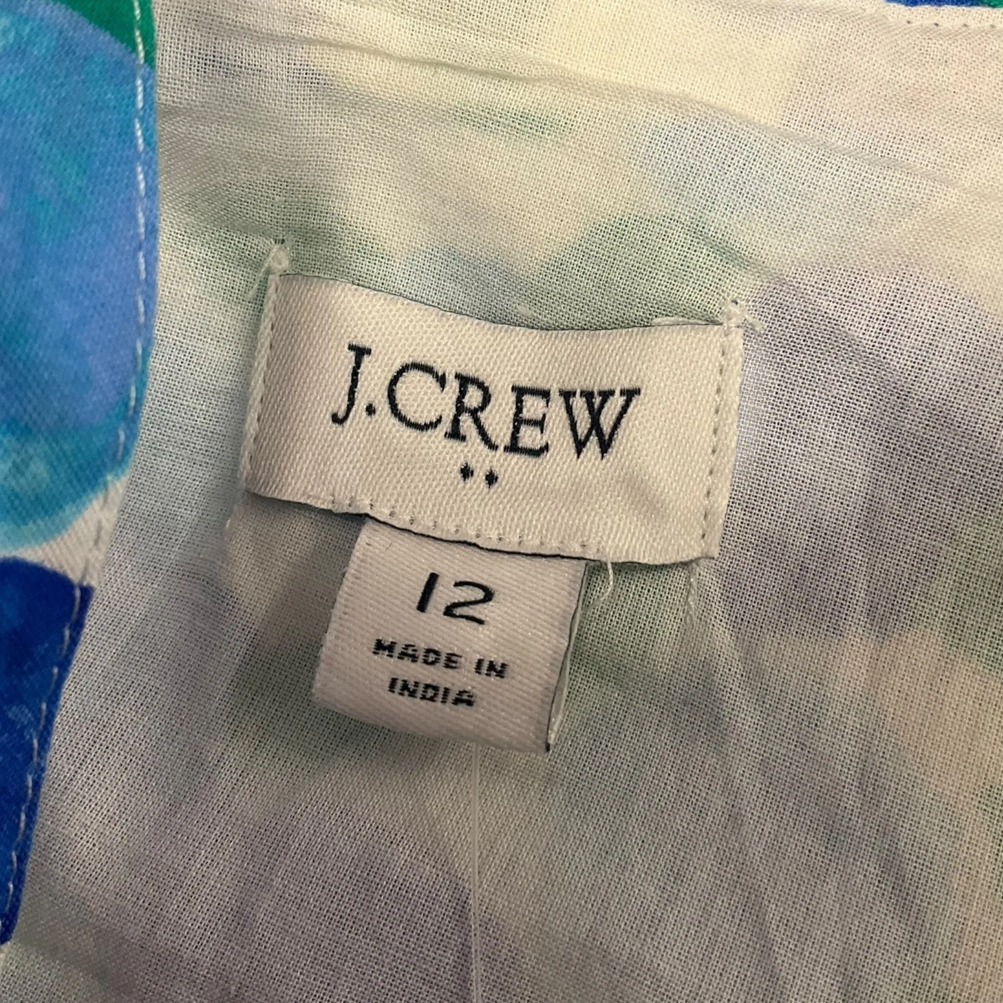 Top Sleeveless By J. Crew In Blue & Green, Size: L j crew