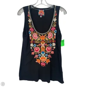 Top Sleeveless By Johnny Was In Black & Pink, Size: M Johnny Was Clothing