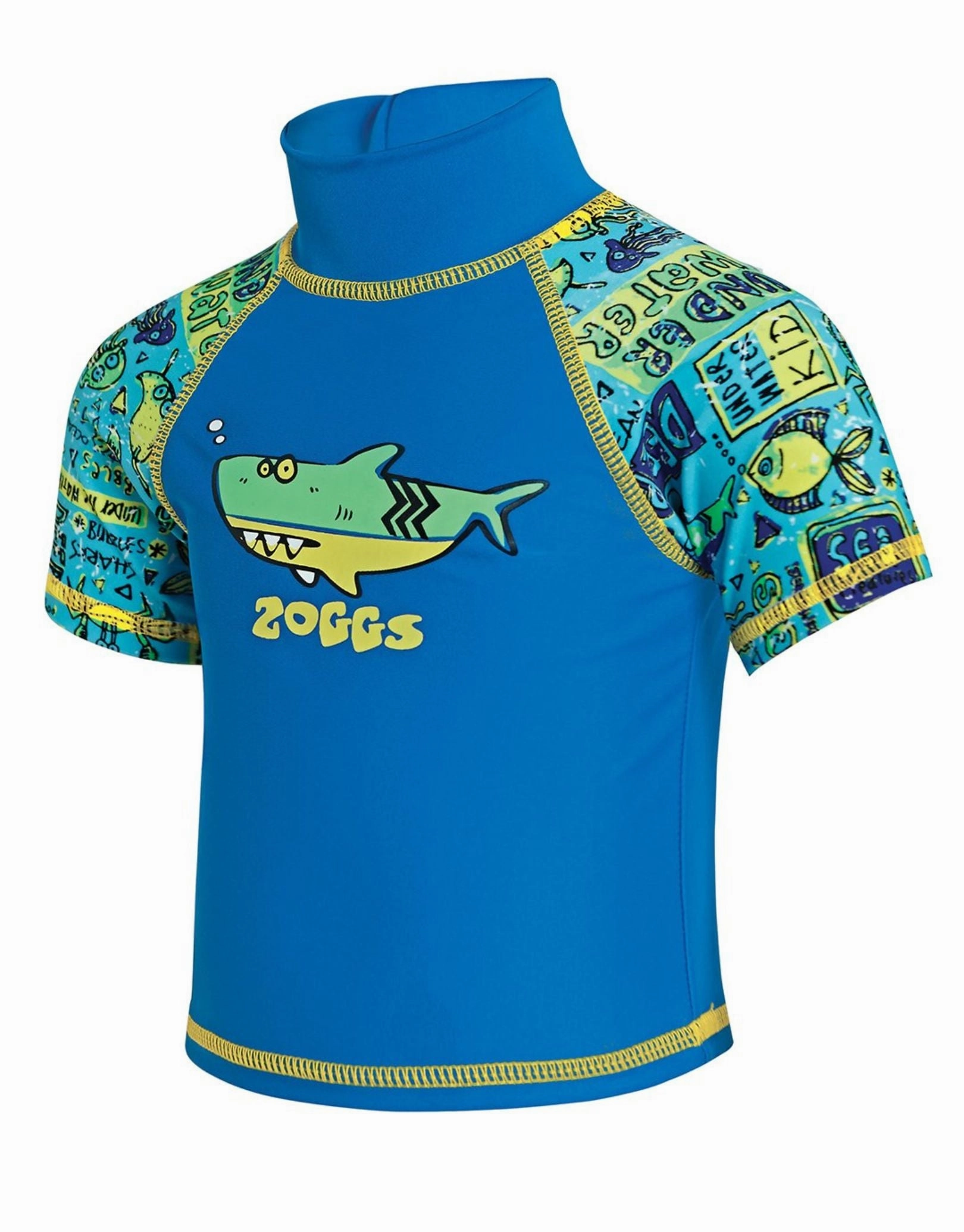 Tots Boys Sun Protection Top - Blue baby swimwear sets, toddler swimwear with sun protection