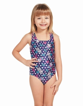 Tots Girls Kitty Actionback Swimsuit girls swimwear one piece, girls rash guard swim set