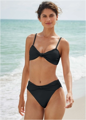 Triangle Bikini Top - Black Beauty womens sun protection swimwear, trendy swimwear collection