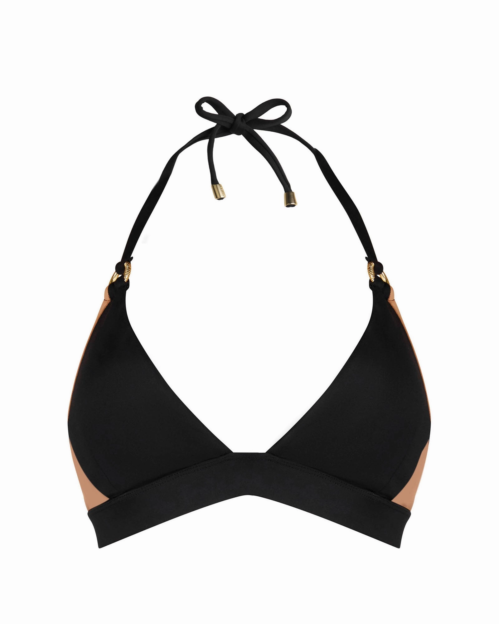 Triangle Bikini Top - Black/Tawny