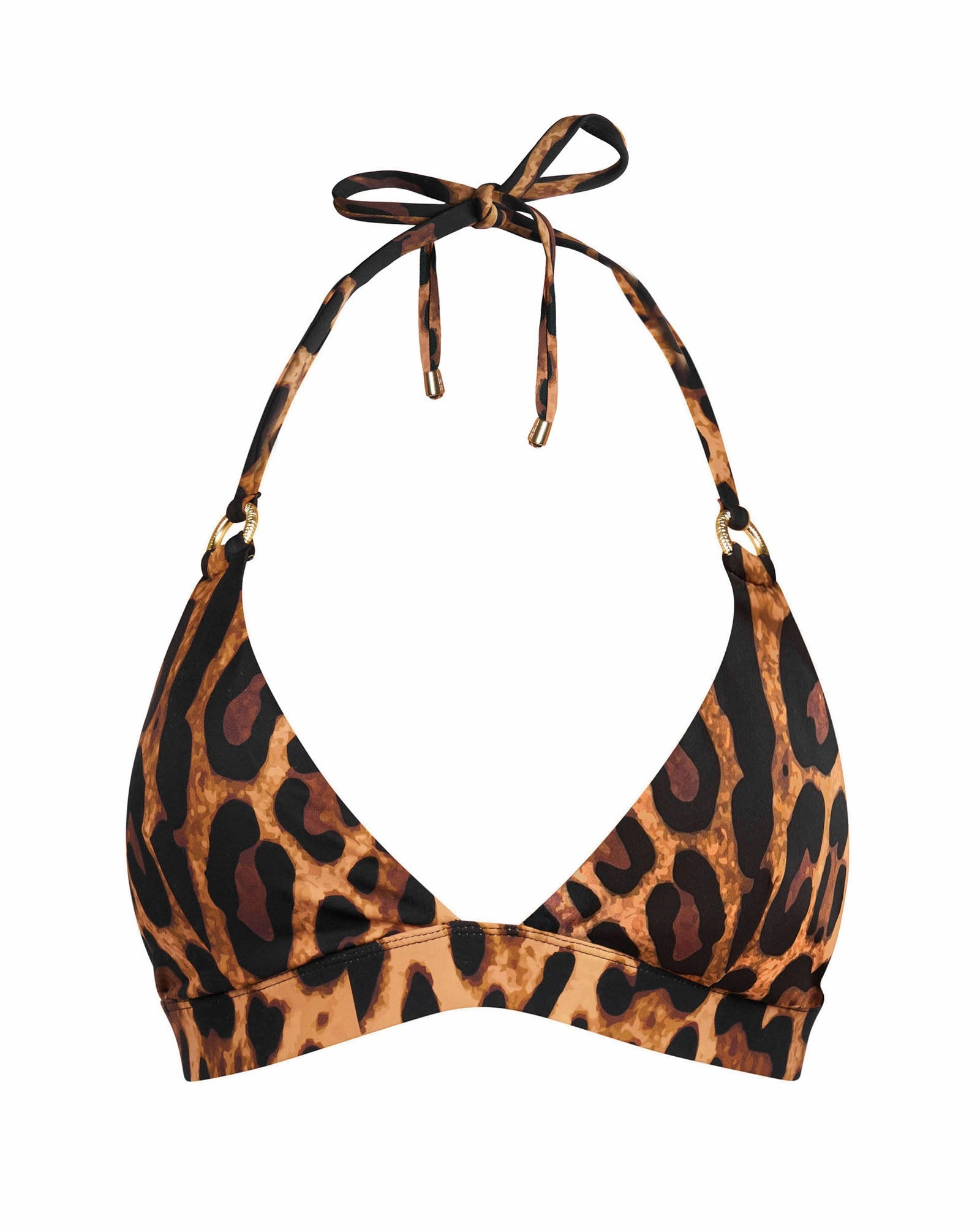 Triangle Bikini Top - Symmetric Leopard