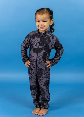 Tropical Night | Mini Rashguard One-Piece (Unisex) boys summer swimwear, boys rash guard swim sets