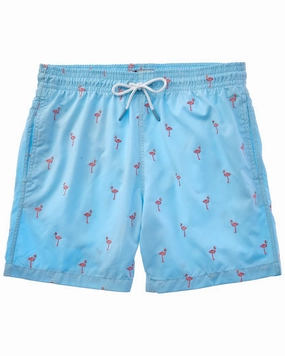 Trunks Surf & Swim Co. Flamingos Sano Swim Short mens full coverage swimwear, stylish mens swim trunks