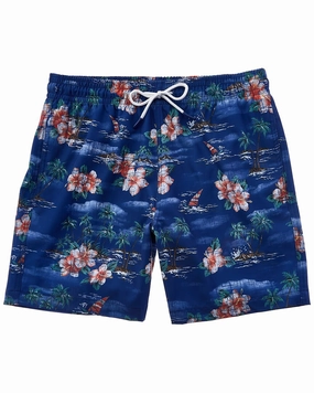 Trunks Surf & Swim Co. Tropical Islands Sano Swim Short mens full coverage swimwear, stylish mens swim trunks