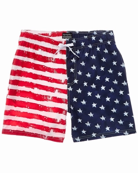 Trunks Surf & Swim Co. Vintage Flag Swim Trunk mens beach swimwear, quick dry mens swimsuits