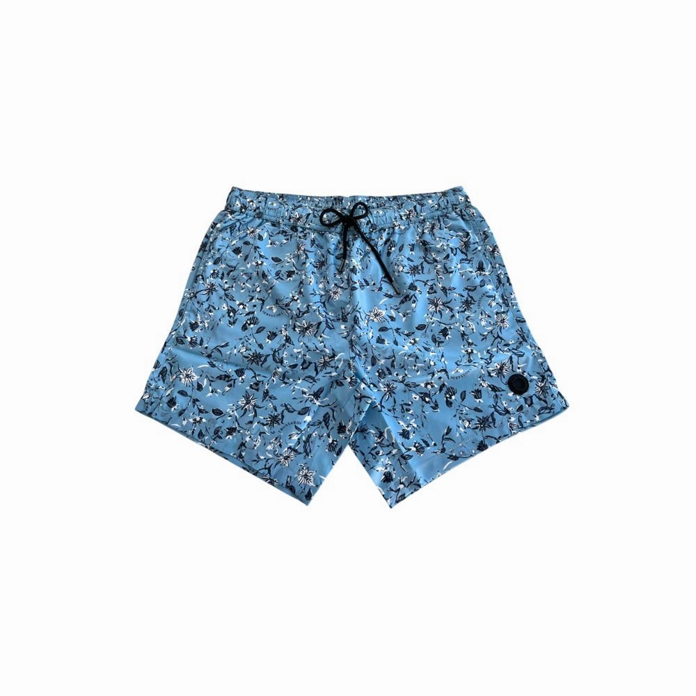 Trussardi Beachwear blue Polyester Men's Swimwear mens full coverage swimwear, stylish mens swim trunks