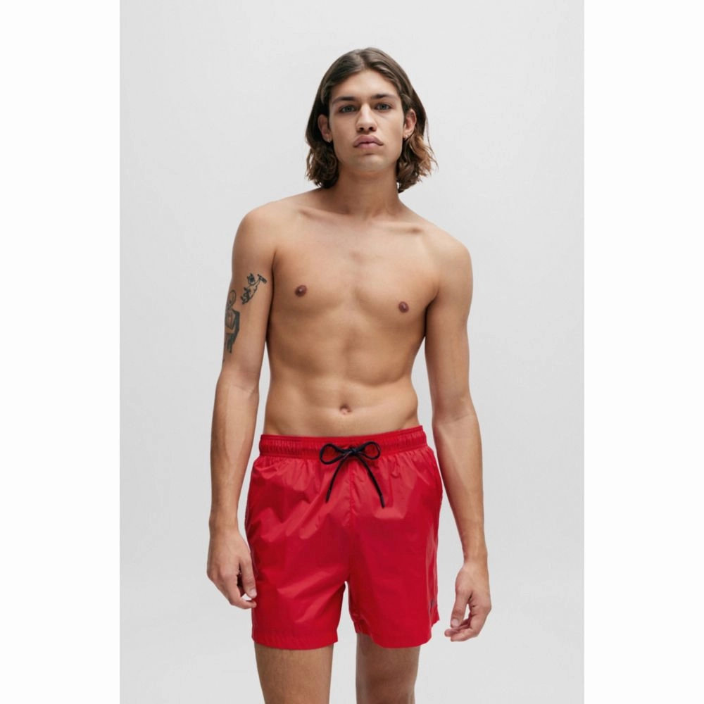 Ultra-light, quick-dry swim shorts with logo print
