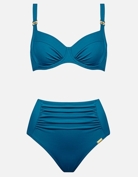 Uni Underwired Bikini Set - Ocean Blue full coverage swim tops, cute bikini tops