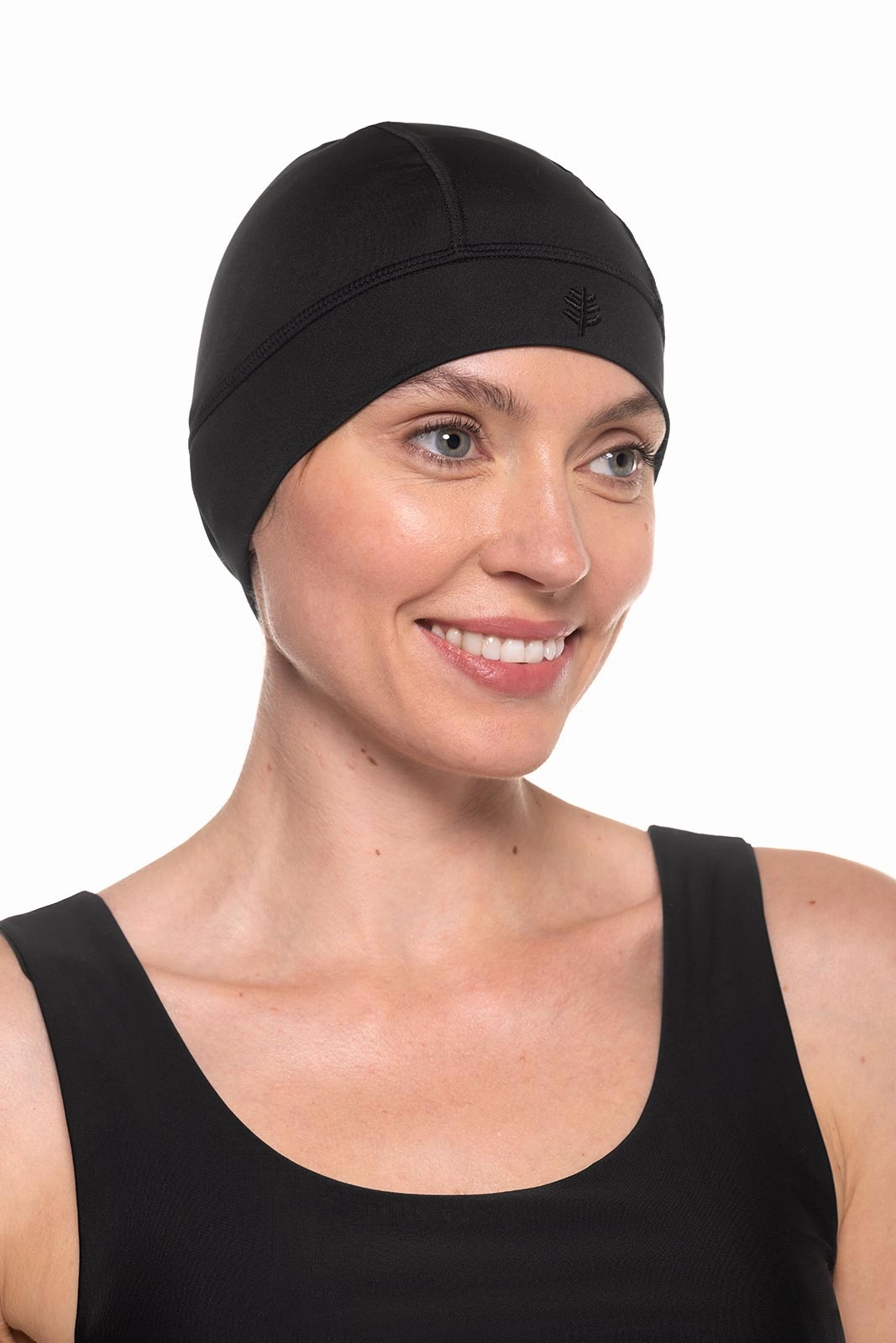 Unisex Aqua Sun Skully Cap | Black