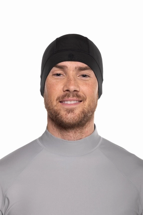 Unisex Aqua Sun Skully Cap | Black men's full coverage swimwear, casual swimwear for men