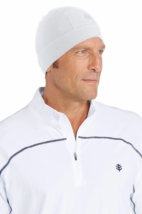 Unisex Aqua Sun Skully Cap | White womens athletic swimwear, performance swimwear for women
