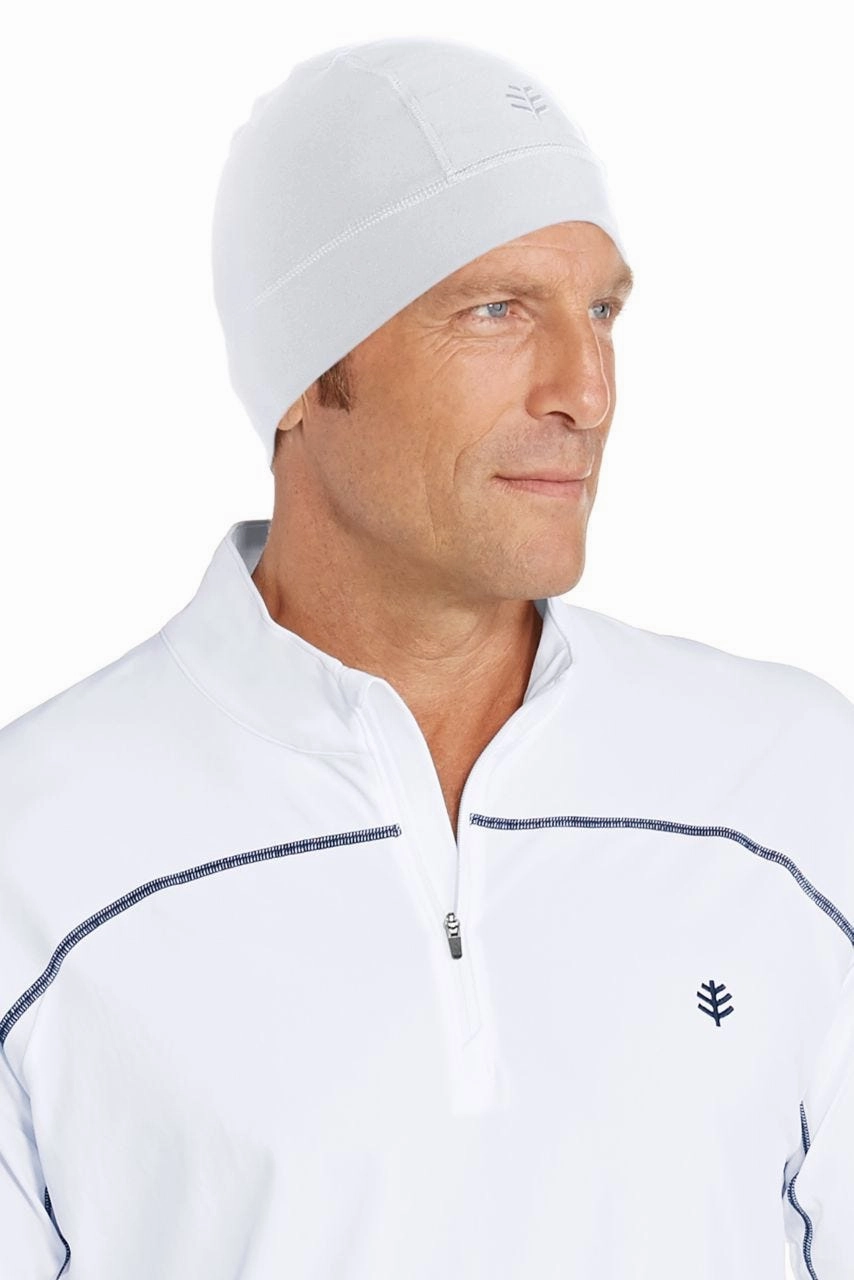 Unisex Aqua Sun Skully Cap | White womens athletic swimwear, performance swimwear for women