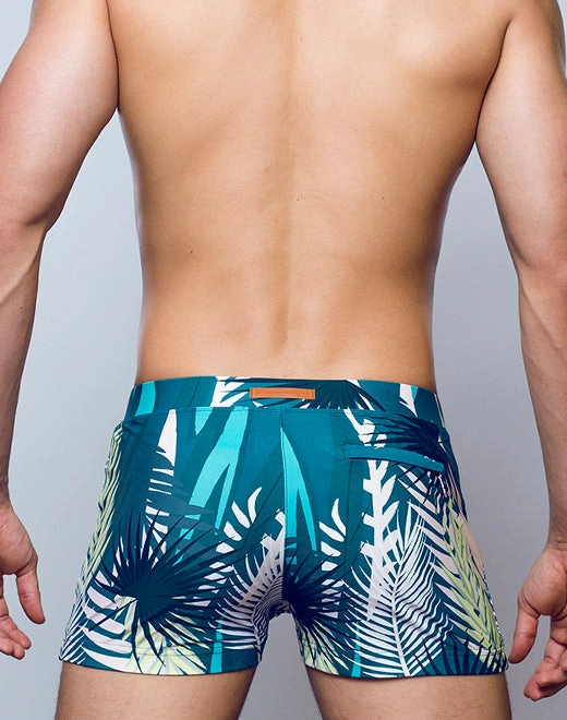 V60 Bondi Print Swim Trunks - Feuille Green