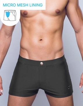 V60 Bondi (Series 2) Swim Trunks - Midnight Grey mens swim briefs, simple swimwear for men