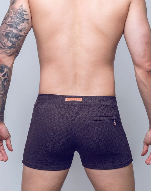 V60 Textured Swim Trunk- Signet Black