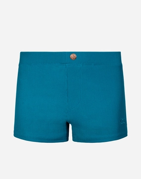 V60 Textured Swim Trunks - Railroad Teal mens swim briefs, simple swimwear for men