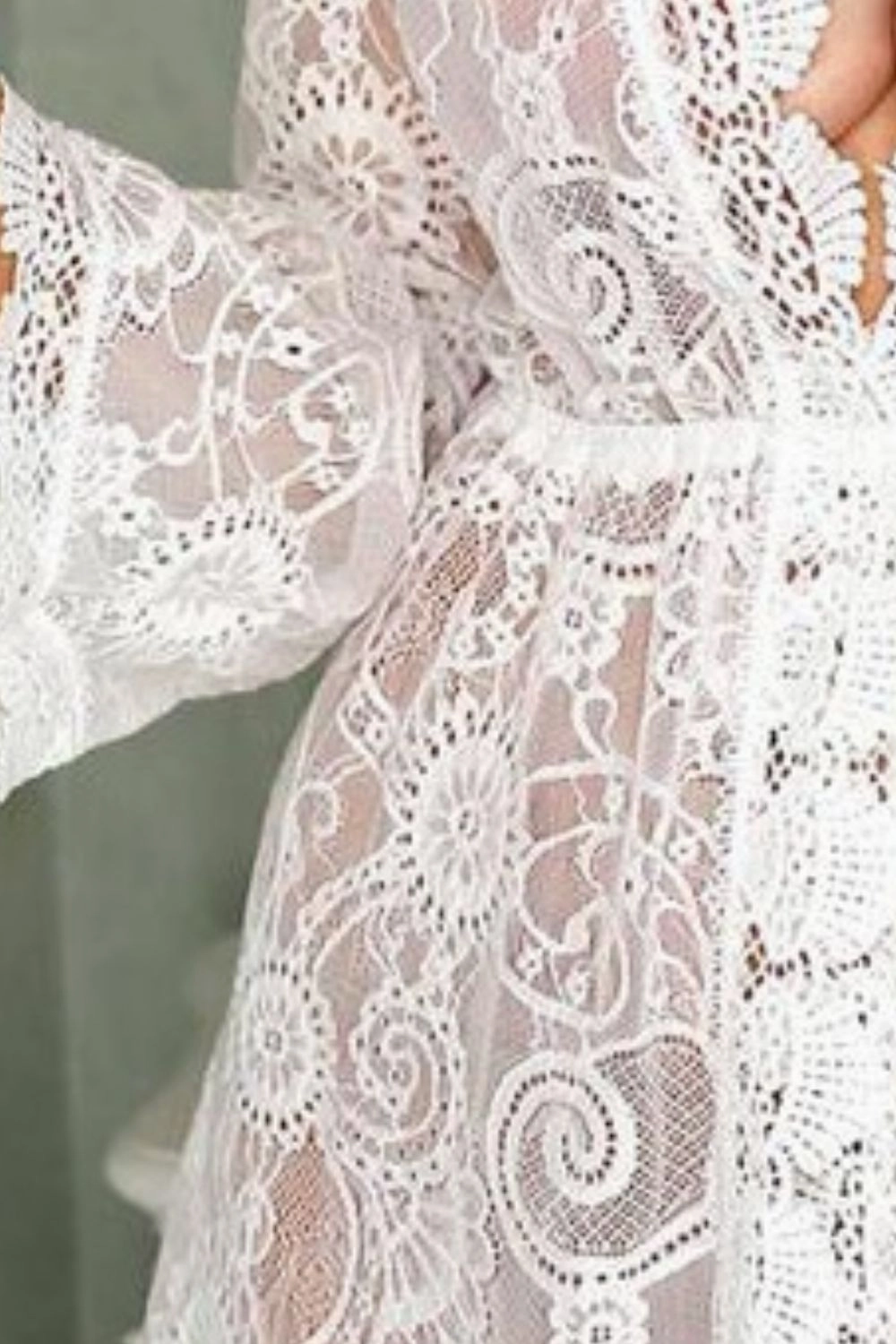 V-Neck Lace Cover-Up Dress