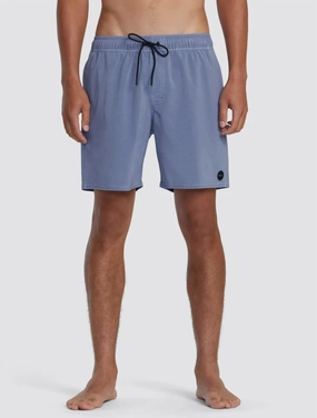 Va Pigment Elastic Short In Blue Tide mens beach swimwear, quick dry mens swimsuits