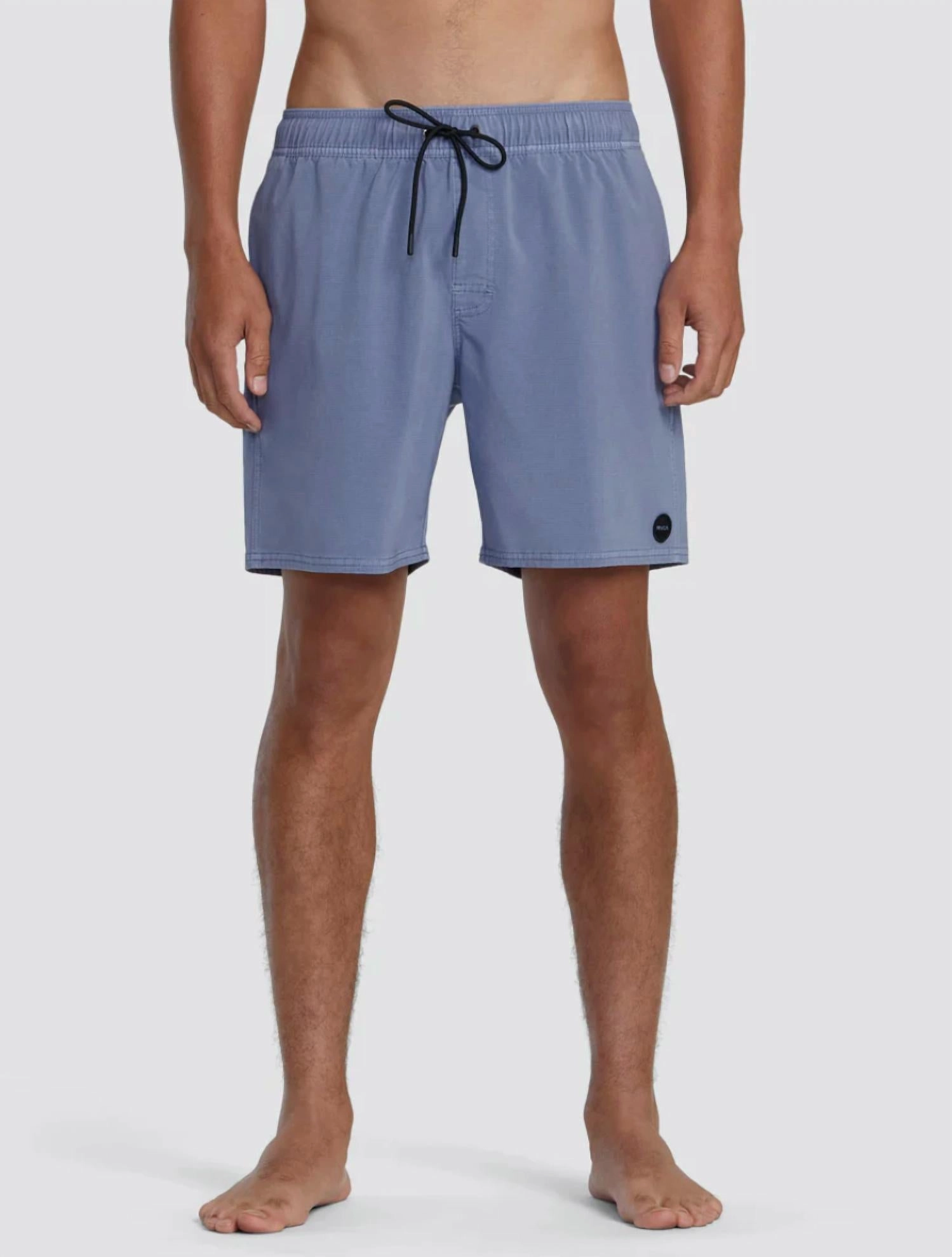 Va Pigment Elastic Short In Blue Tide mens beach swimwear, quick dry mens swimsuits